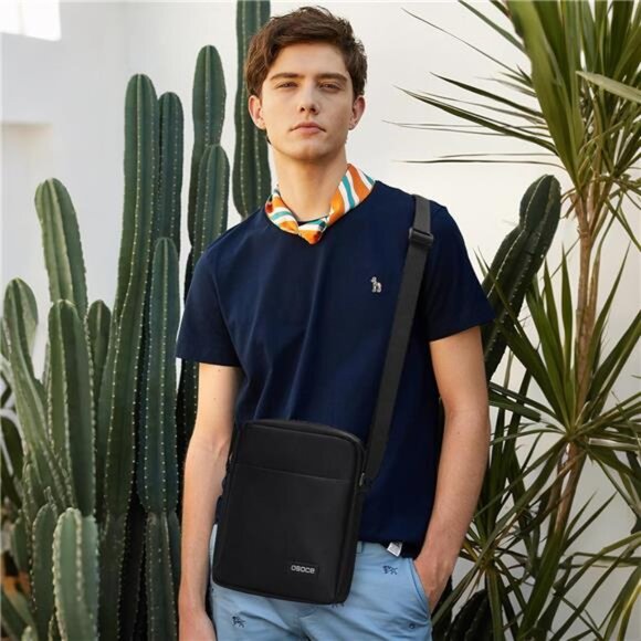Water Resistant Messenger Bag for Men Crossbody Shoulder Bag Business Office Tra - Picture 6 of 7